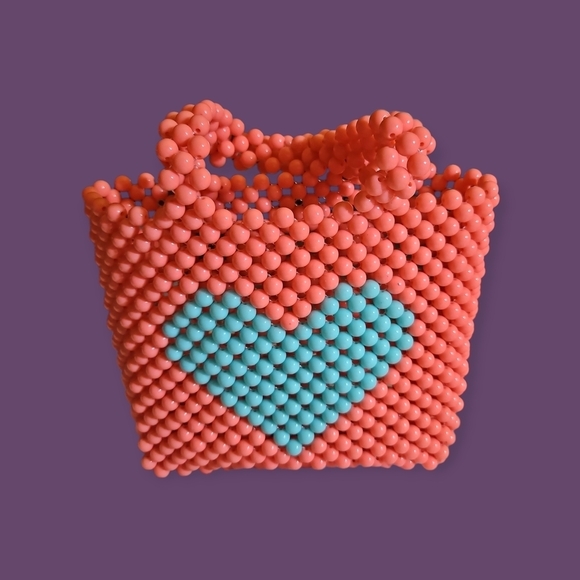 Ruby & Ry Handbags - RUBY & RY Beaded Heart Coquette Kidcore Mini Handbag